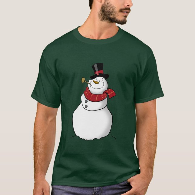 Estilo B do t-shirt do boneco de neve (Frente)