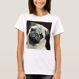 Estilo branco preto, Pug bonito, T-Shirt
