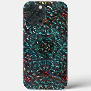 Estilo caleidoscópio de metal velho azul cromático