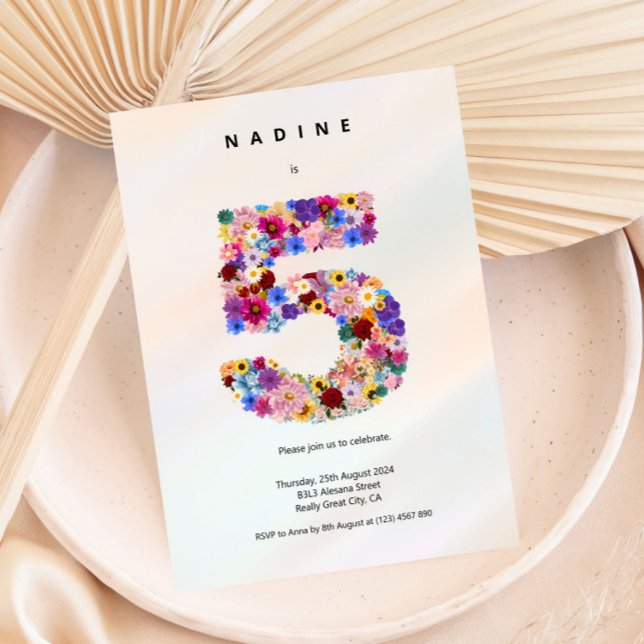 Estilo Chic Elegante de Convite de Aniversário de  (Criador carregado)