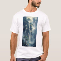 Estilo Chinês - Paisagem Antiga pintando Camiseta