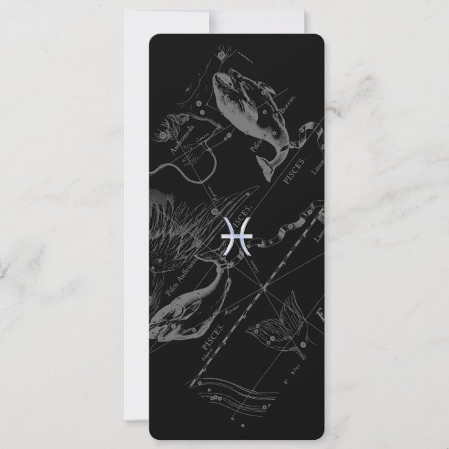 Estilo Cromo Peixes Símbolo Zodiac em Hevelius (Frente)