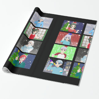 Estilo de animação Papel de embrulho de Natal