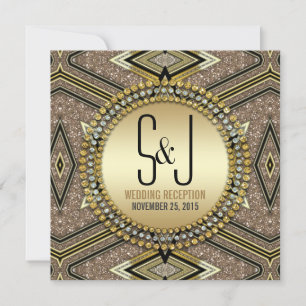 Estilo de Art Deco Convite para Recepção de casa