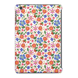 Estilo de Arte Folk Floral no Mini Caso White iPad