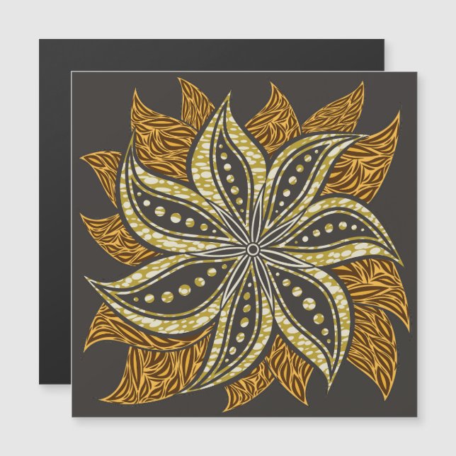 Estilo de Batik Floral Abstrato africano (Frente/Verso)