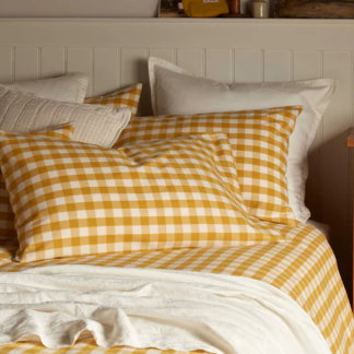 Estilo de caroço de Casfron Gingham, amarelo
