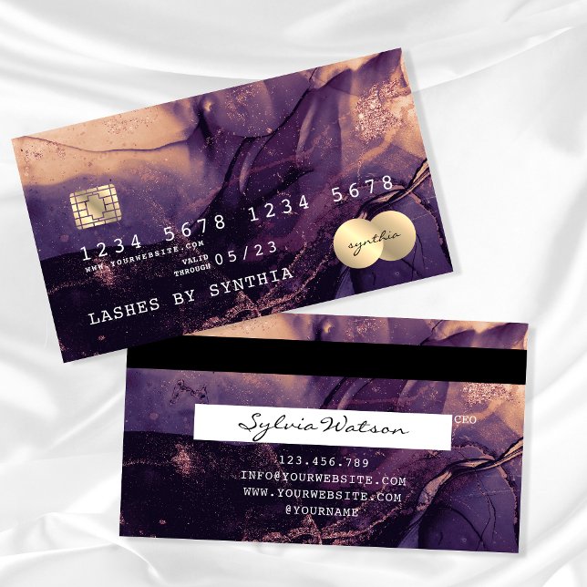 Estilo de Cartão de Crédito de Aquarela com Abstra (Criador carregado)