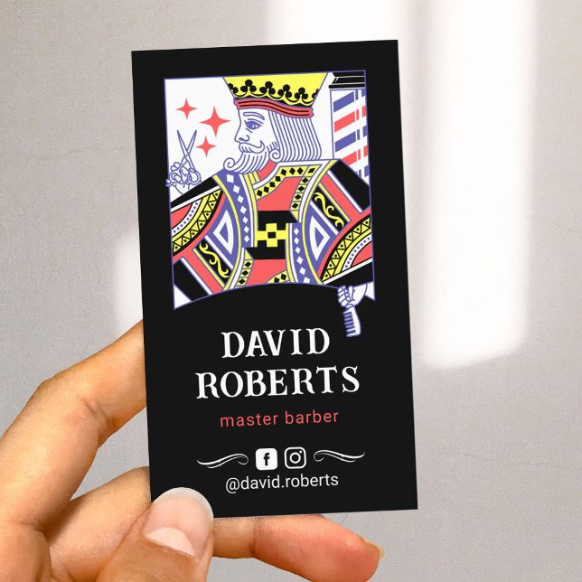 Estilo de Cartão de Reprodução Barber King Estilo  (Criador carregado)