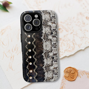 Estilo de Couro Espresso Romântico e Lace de Quebr