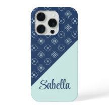 Estilo de Denim Azul e Padrão de Malha da Flor da
