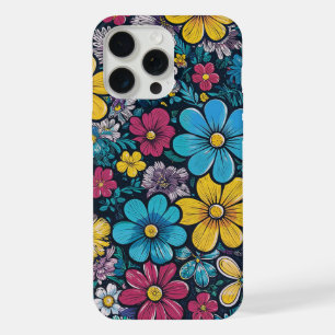 estilo de desenho animado mini flores cmyk