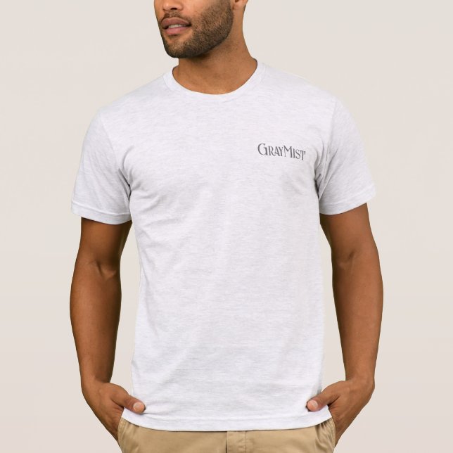 Estilo de design de arte CinzaMist dos T-Shirt (Frente)