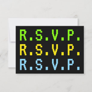 Estilo de Digitas, cartão Nerdy de "R.S.V.P."