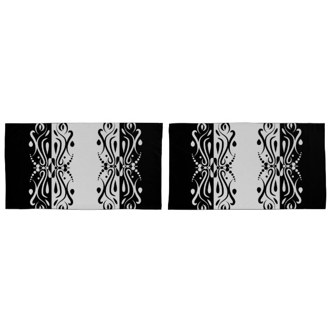 Estilo de Harlequin Abstrato branco e preto elegan (Frente - conjunto)