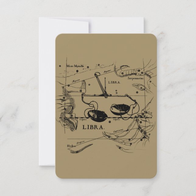 Estilo de Hevelius da Constelação de Libra Vintage (Frente)