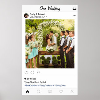 Estilo de Mídia Social Poster de Foto de Casamento