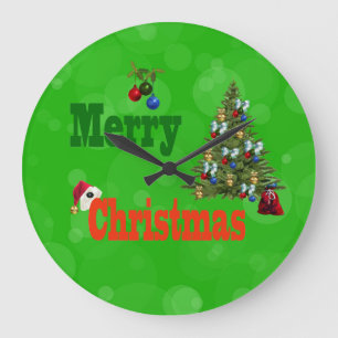 Estilo de Natal do Lawn Bowls, Relógio de Parede 