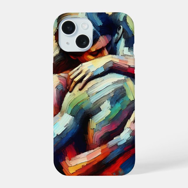 Estilo de pintura a óleo de amantes abraçando (Verso)