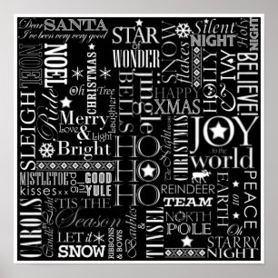 Estilo de Quadro Negro Feriado Poster 16 x 16Matri