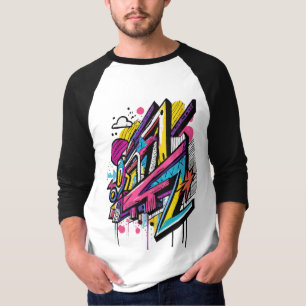 Estilo de rua Vibes Grafite e camiseta de arte de 