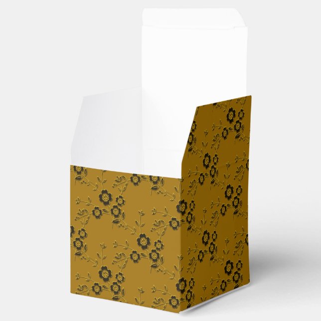 Estilo de Spray Floral 1-Dourado-SQ CAIXAS FAVOR (Aberto)