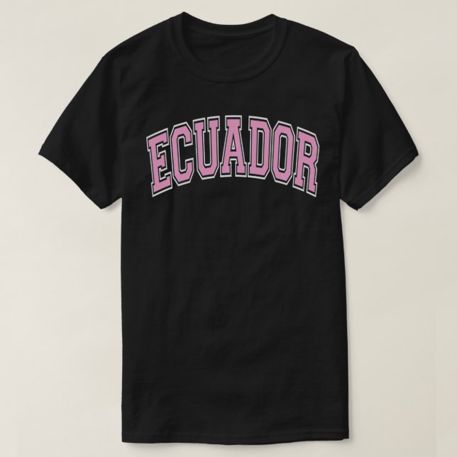 Estilo de Varsidade Equatoriano Pullover Tet Rosa (Frente do Design)