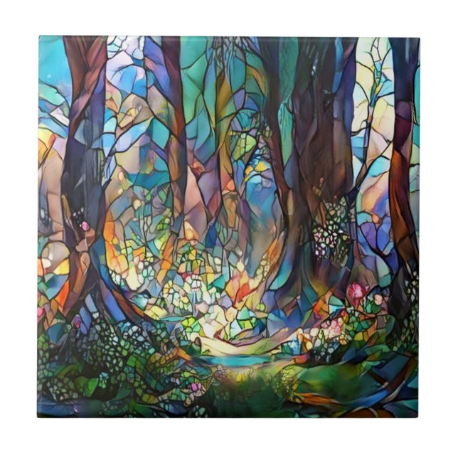 Estilo de Vidro Mantido Azulejo Cerâmico (Frente)