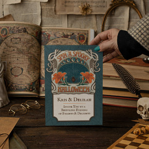 Estilo de Vintage Convite de Dia das Bruxas Escuro