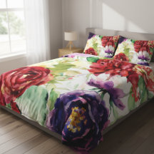 Estilo de Vintage Flores de Grande Aquarela