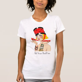 Estilo Deco Personalizado t-shirt feminina de 1930