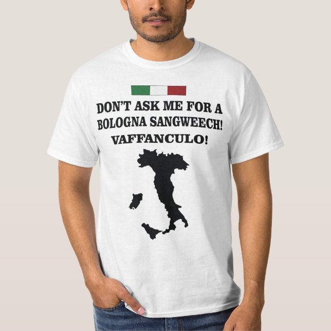 ESTILO DO ITALIANO DAS CAMISETAS ENGRAÇADAS DA (Frente)