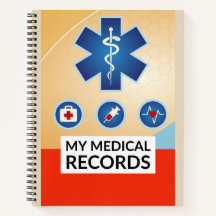 Estilo do notebook do detentor do registro médico