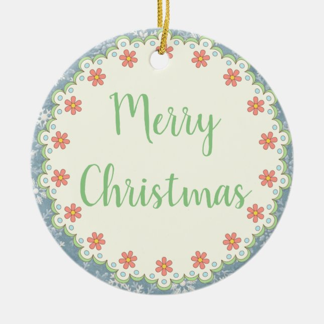 Estilo do País Árvore de Natal Merry / Ornamento d (Frente)