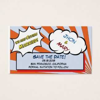 estilo em quadrinhos de pop salvar data