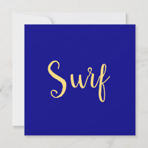 Estilo Festivo SURF Script Fundo Azul Real