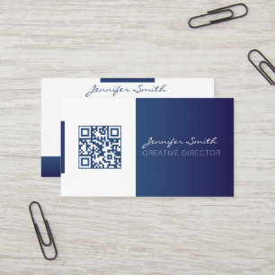 Estilo forte Código QR cartão de visita profundame