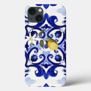 estilo italiano,azulejos,majolica,limão,Impressão 
