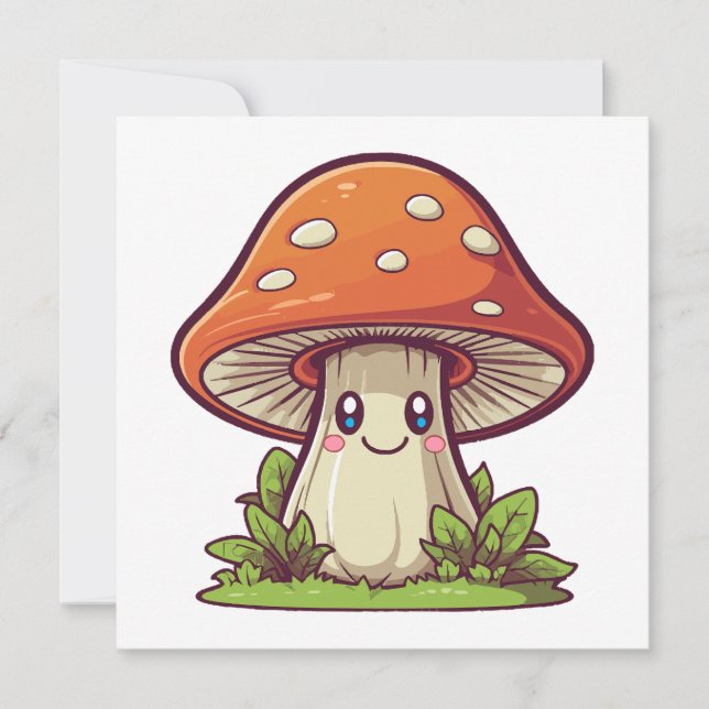 Estilo kawaii fofo, procura de cogumelos (Frente)