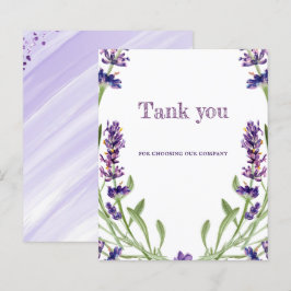 Estilo Lavander simples e elegante Obrigado por in