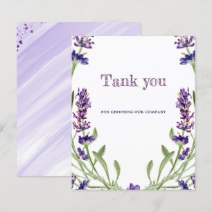 Estilo Lavander simples e elegante Obrigado por in