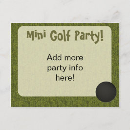 Estilo Mini Golf Buraco Em Um Convite
