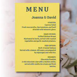 Estilo minimalista | Menu de Casamento da Máquina 