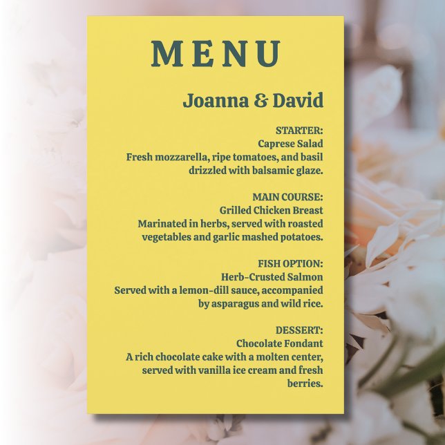 Estilo minimalista | Menu de Casamento da Máquina  (Criador carregado)