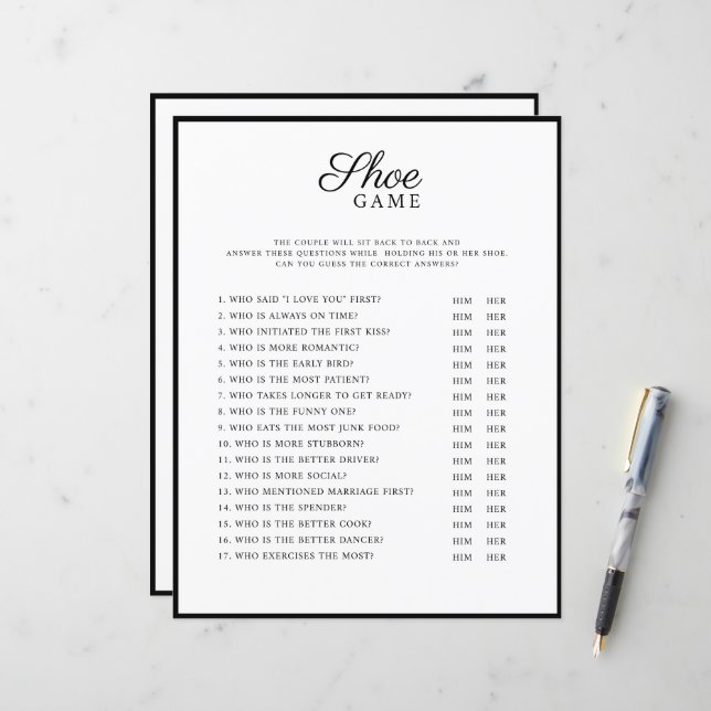 Estilo moderno dos Jogos de Casamento. (Frente/Verso In Situ)