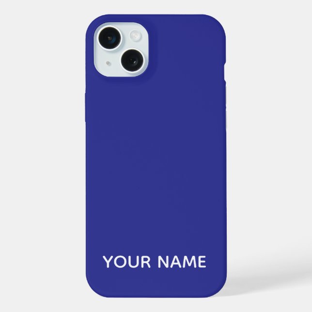 ESTILO MODERNO PERSONALIZADO NOME COR AZUL ESCURO  (Verso)