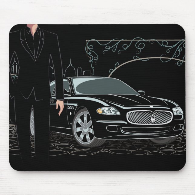 Estilo Mousepad preto lustroso (Frente)