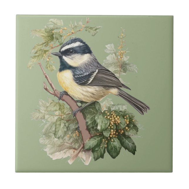 Estilo Natureza Tit de Carvão Azulejo cerâmico (Frente)