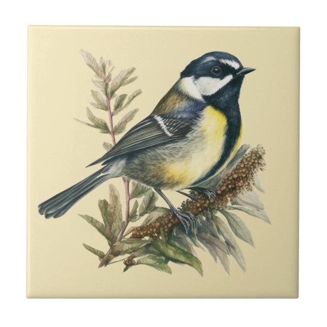 Estilo Natureza Tit de Carvão Azulejo cerâmico (Frente)