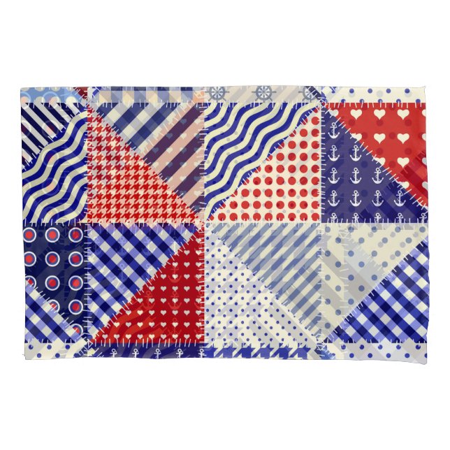 Estilo Náutico Triângulo com Patchwork Retroativa (Frente)